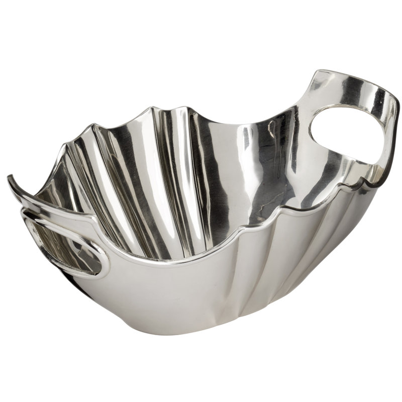 Cyan Design Metal Oval Contemporary Decorative Bowl in Silver Wayfair